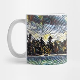 Abstract Caribbean Beach Brick Art Mug